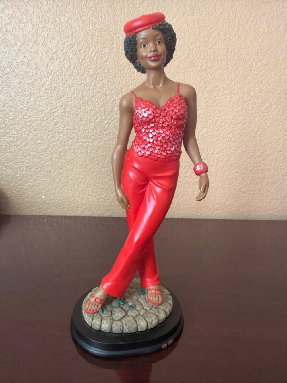 Vintage UTI Ebony Treasures African American Resin Figurines Lot of 3 Family - Picture 8 of 16